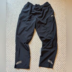 vintage adidas 2000s Black Women's Track Pants with Reflective Logos